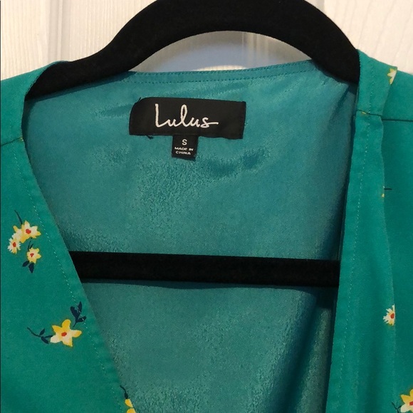 Lulus green wrap dress - Picture 6 of 8